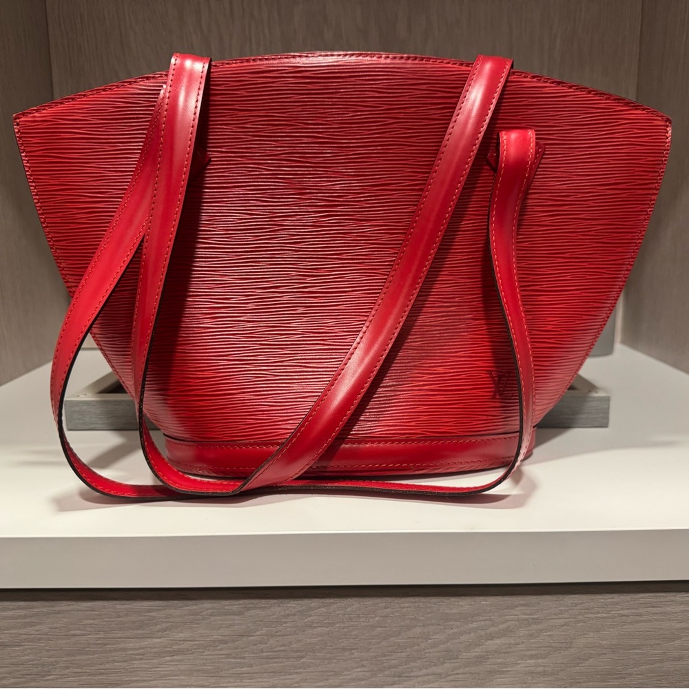 Louis Vuitton Red Epi Leather Tote